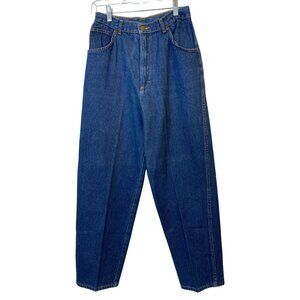 VTG 80s Cheryl Tiegs Mom 100% Cotton HR Tapered Jeans Size 28 Dark RAA10427